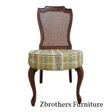 Vintage French Regency Cane Back Baker Style Louis XV Side Desk Chair 
