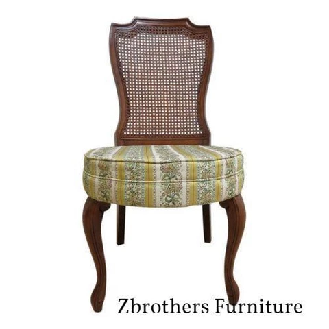 Vintage French Regency Cane Back Baker Style Louis XV Side Desk Chair Cover