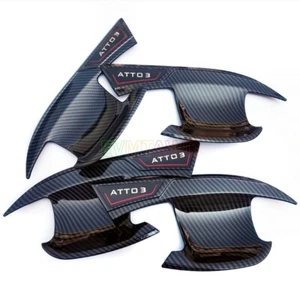 For BYD ATTO 3 Accessory 2023 ABS Carbon Car Side Door Bowl Cover Protector Trim - Picture 1 of 7