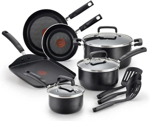 COOKWARE SET 12-Pc Nonstick Frying Pans Saucepans Saute Pan Dutch Oven Griddle - Picture 1 of 8