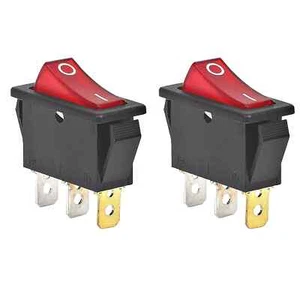 Interruttore a bilanciere illuminato 120V per caminetti elettrici - confezione da 2 - Foto 1 di 6