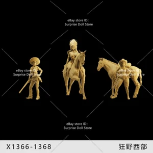1/35 1/43 1/64 Miniatur Figuren West Cowgirl Pferd Szene Requisiten Modell für Autos - Bild 1 von 8
