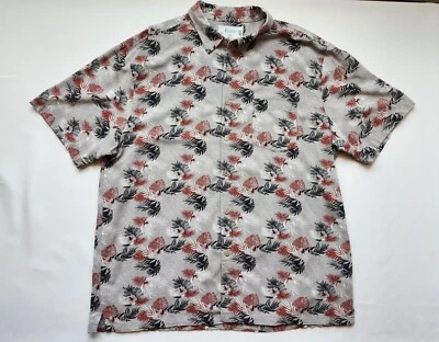 Camisa Solemar Para Hombres 3XL Abotonada Floral Hawaiana Manga Corta Mezcla Bambú Tiki Foto 1 de 4