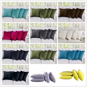 Juego de 4 fundas de almohada de 20"" para decoración de sofá cama súper suaves de felpa - Imagen 1 de 150