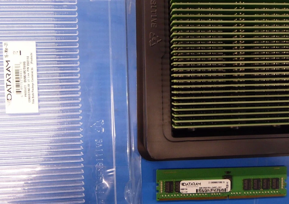 DVM24R2T8/8G 8GB 2RX8 PC4-2400T-R17 8GB DDR4-2400 ECC RDIMM CL17 Memory - Image 1 of 1