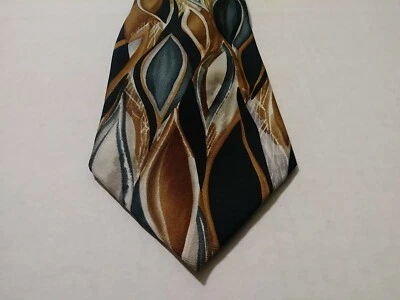 Corbata de cuello geométrica multicolor JT Beckett 100 % seda hecha en EE. UU. Foto 1 de 4