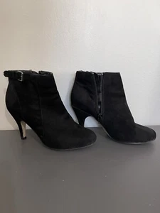 Matalan Black Heeled Ankle Boots - Size 6 - Picture 1 of 4