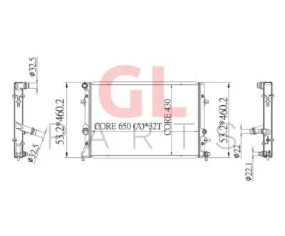 Radiatore Motore Raffreddamento Per SKODA YETI 5L 1.2TSI 2009-2013 1K0121251CL - Imagen 1 de 4
