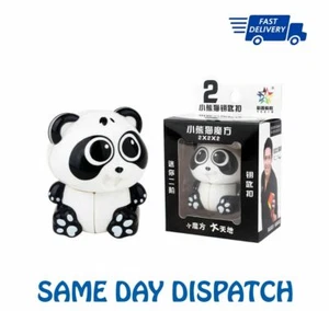 Magic Cube Panda Little Pocket Toy Novel Key Ring Black/White Gift idea - Picture 1 of 24