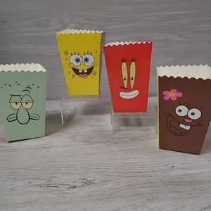 Spongebob Squarepants Birthday Party Popcorn Candy Treat Bowl Set of 4 NEW - Picture 1 of 10