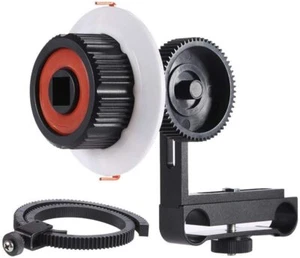 Follow Focus w/ Gear Ring Belt for Canon Nikon Sony Video Fits 15mm Rod Diameter - Picture 1 of 9