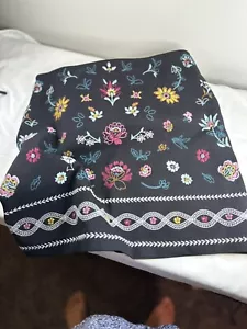 Ella Moss Embroidered Black Lined Skirt Girls Size 14. - Picture 1 of 11