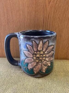Sonnenblume Mara Keramik Becher in bleifreier Steinzeug Keramik 16oz; 510P6 - Bild 1 von 2