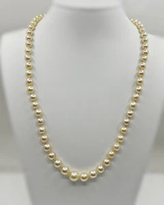 Collier perles en chute fermoir avec roses - Bijoux occasion - Imagen 1 de 1