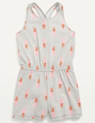 Old Navy Girls Kids Size XS (5) Sleeveless Soft Knit Cross-back Romper $12 NWT - Image 1 of 2