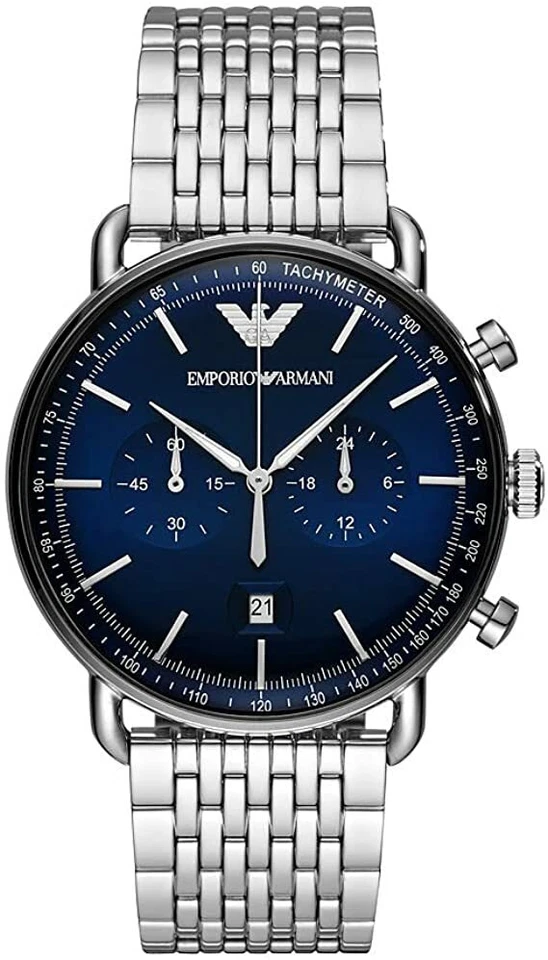 Emporio Armani Aviator Chronograph Quartz Blue Dial Men's Watch AR11238 43mm