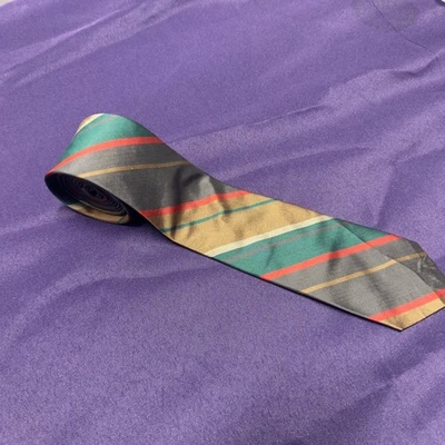 Vintage John Weitz Silk Blend Tie Striped Men's Necktie Classic Dress Accessory - Image 1 of 4