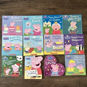 Lot of 12 Peppa Pig Books Scholastic Bedtime Mermaid Queen Christmas Preschool - Imagen 1 de 24