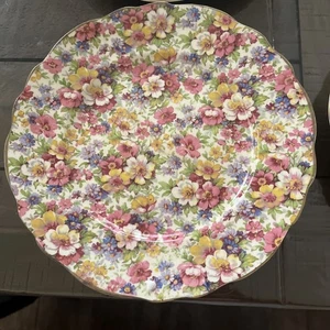 James Kent London 8 “DU BARRY” Floral Chintz Plates 8.5” Vintage 1900’s - Picture 1 of 17