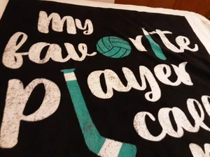 Fleece My Favorite Player Calls Me Mom Panel 72 L X 60 W Multicolor - Picture 1 of 6