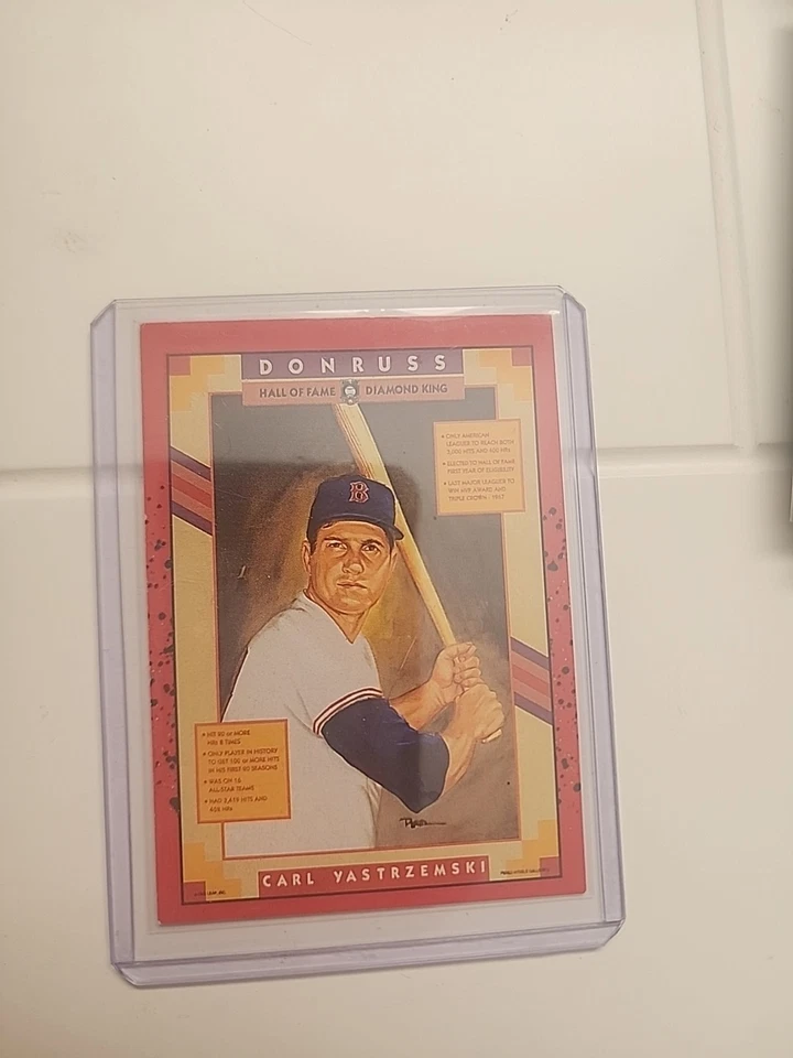 Tarjeta de error Carl Yastrzemski 1989 Salón de la Fama Diamond Kings falta (.)On Inc Foto 1 de 3