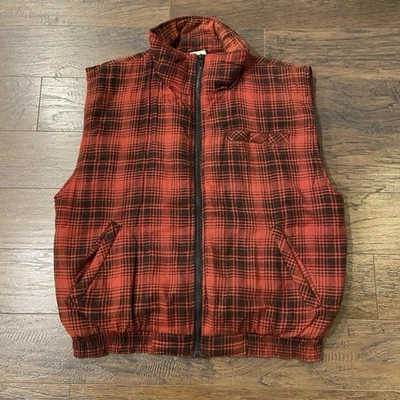 NORTHWEST TERRITORY - Chaleco de Invierno Hinchado Rojo Negro Leñador a Cuadros, Para Hombres MEDIANO Foto 1 de 4