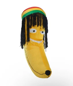 Rasta The Banana LARGE Plush Stuffed Animal 30” Long - Clean-Fun & Fun Toys-NEW - Picture 1 of 5