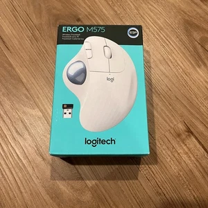Logitech ERGO M575 Wireless Trackball Mouse - Off-White - New In Box - Afbeelding 1 van 4