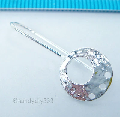 2x PENDIENTES ARAÑA ALAMBRE OREJA MARTILLO REDONDO PLATA ESTERLINA #1669 Foto 1 de 2