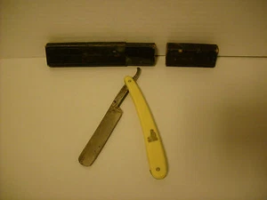 Navaja de afeitar recta antigua Schmachtenberg & Benninghoven Solingen #25 con estuche - Imagen 1 de 12