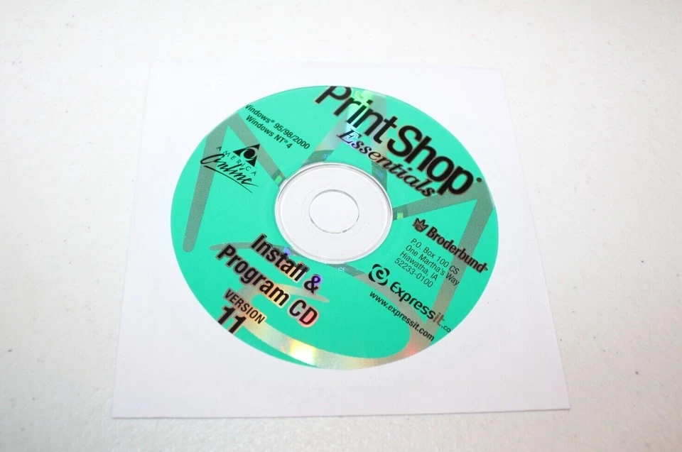 Broderbund The Print Shop Essentials Version 11 (CD, Disc Only) Windows 95-2000 - Image 1 of 1