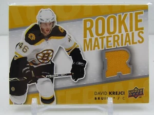 DAVID KREJCI 2007-08 UPPER DECK ROOKIE MATERIALS PATCH! RC! BOSTON BRUINS! - Picture 1 of 2