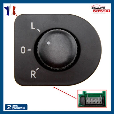 Bouton Tournant Réglage de Rétroviseurs prévu pour VW BORA GOLF 4 - 1J1959565A - Photo 1/4