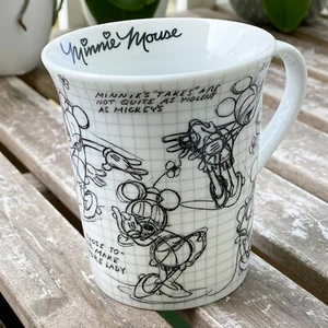 Vintage Disney Skizzenbuch Minnie Mouse einzelne Tassen/Kaffeetasse 14 Unzen - Bild 1 von 4