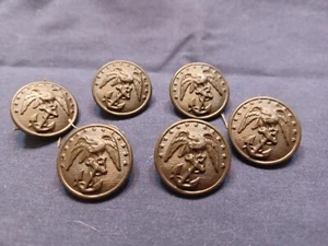 6 VINTAGE METAL NAVY / MARITIME COAT BUTTONS WATERBURY, CONN. BUTTON CO. - Picture 1 of 3