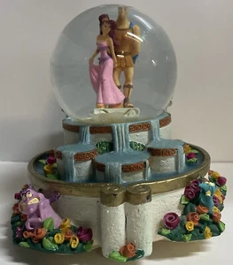 RARE Disney Snow Globe Hercules Megara Meg Tune I Won't Say Music Box WORKS Vtg - Picture 1 of 9