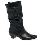 Gabor Rachel Leather Wide Calf Boots