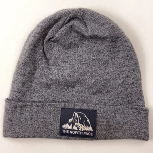 The North Face Half Dome Line Drawing Patch Winter Cuff Hat Gray - Picture 1 of 7