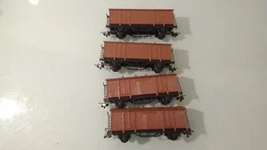 HORNBY HO 7050. RAME DE 4 WAGONS COUVERTS MARRON FRIGORIFIQUE - Picture 1 of 6