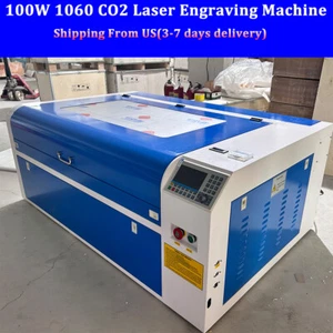 Auto Focus 100W 1060 CO2 Laser Cutter Engraving Machine for Wood Acrylic Mug US - Picture 1 of 12