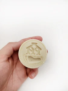 Briefmarke Heiliges Brot Orthodoxe Liturgie / Holz Prosphora Fuß der Jungfrau Pochaev - Bild 1 von 7