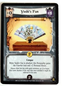 Yoshi's Fan L5R Leyenda de los Cinco Anillos CCG Corte Perfecto APC - Imagen 1 de 1
