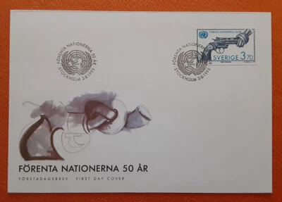 SWEDEN 1995 FDC UN United Nations Mi 1899 Scott 2132 Superb 3452 - Image 1 of 2