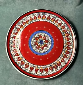 Handpainted Turkish Collectible Plate Large 12”Ceramic Decorative Wall Hanging - Picture 1 of 8