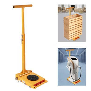 Macchina 15 Ton Dolly Skate Machinery Mover Skate Rotazione 360° 33000lbs Giallo - Foto 1 di 21