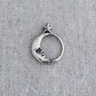 Vintage Crescent Moon Man Star Sterling Silver Necklace Pendant Bracelet Charm