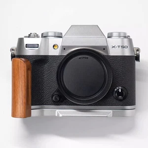 Für Fujifilm xt50 Kamera Holz Handgriff mit Aluminiumlegierung Grundplatte L Halter - Bild 1 von 18
