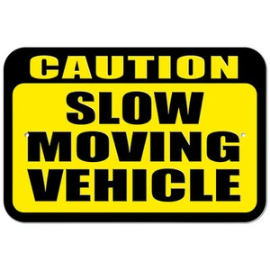 Letrero de plástico de precaución vehículo de movimiento lento - Imagen 1 de 1