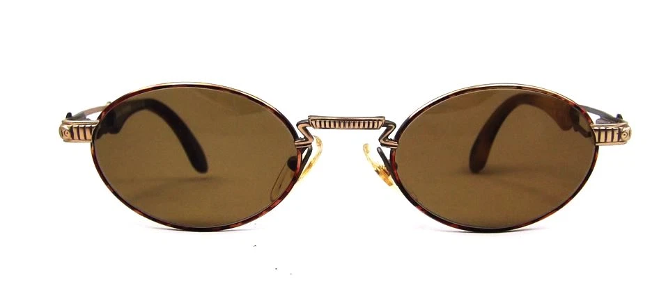 Alaska Adventure 193 Oval Fancy Ornate Black Silver Tortoise Sunglasses Italy - Image 1 of 1