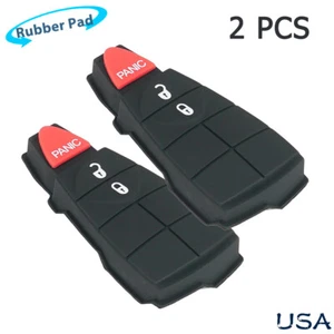 2 para Jeep Grand Cherokee Commander 2008 2009 2010 llavero almohadilla de goma 3 botones - Imagen 1 de 8